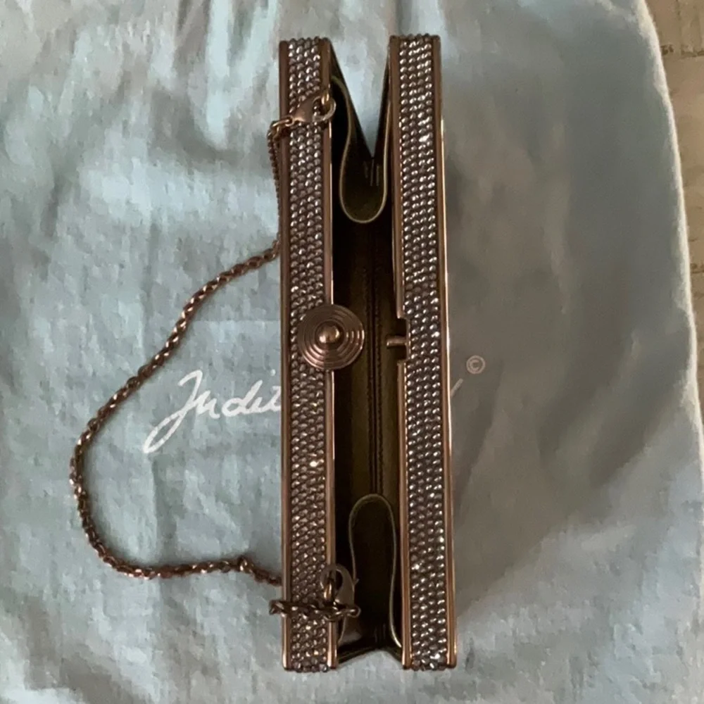 Judith Leiber Stunning Python and Metallic Leather Clutch/Handbag